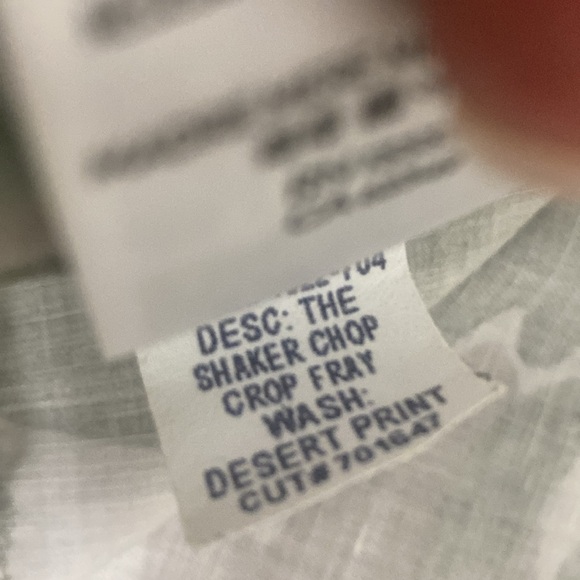 Mother The Shaker Chop Crop Fray in Desert Print SZ 30 - Picture 11 of 12